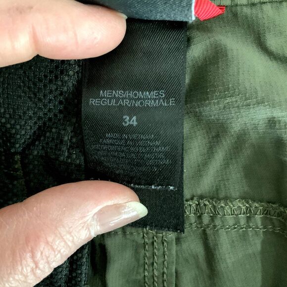 Men's The North Face Cargo/Hiking Shorts in Army Green Size 34 - Picture 3 of 11